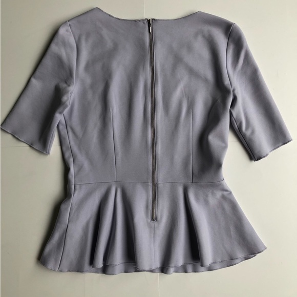 ARITZIA Babaton Barrett Peplum Women’s Top Size S Back Zip Lilac‎ Ruffle - Picture 3 of 15